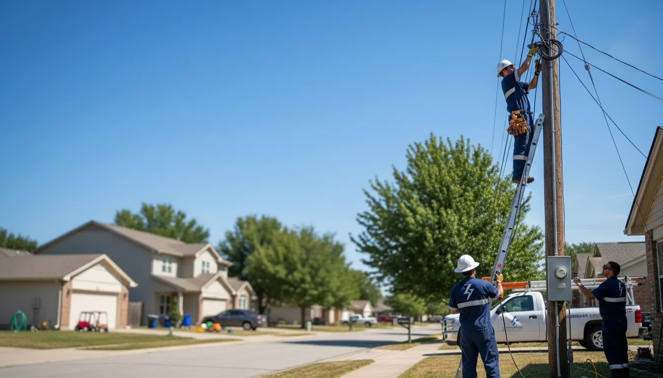 Residential electrician providing installation services in Tow, TX